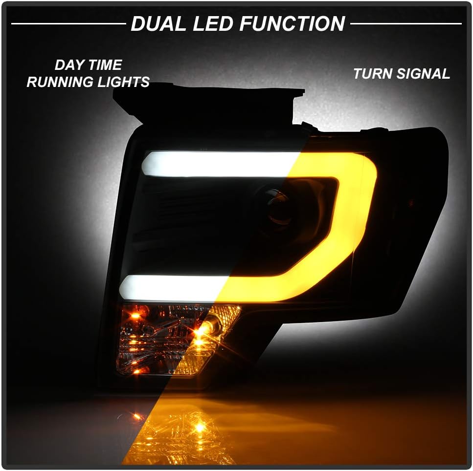 LED Tube Switchback Signal Projector Headlights Headlamps E706