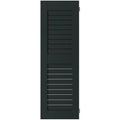 Dark Green Real Wood Pine Louvered Shutters, Per Pair V532