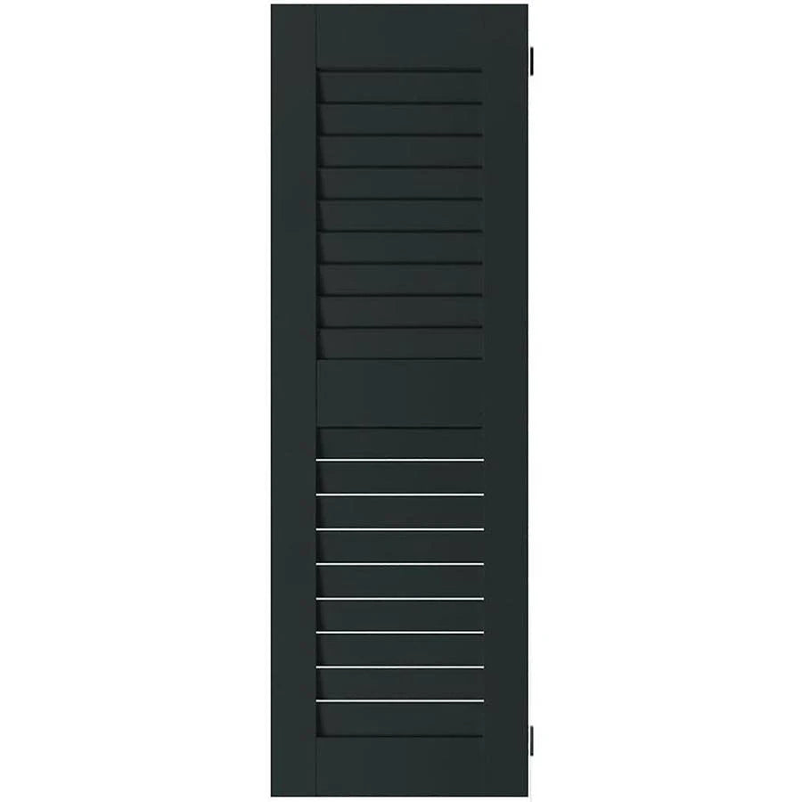 Dark Green Real Wood Pine Louvered Shutters, Per Pair V532
