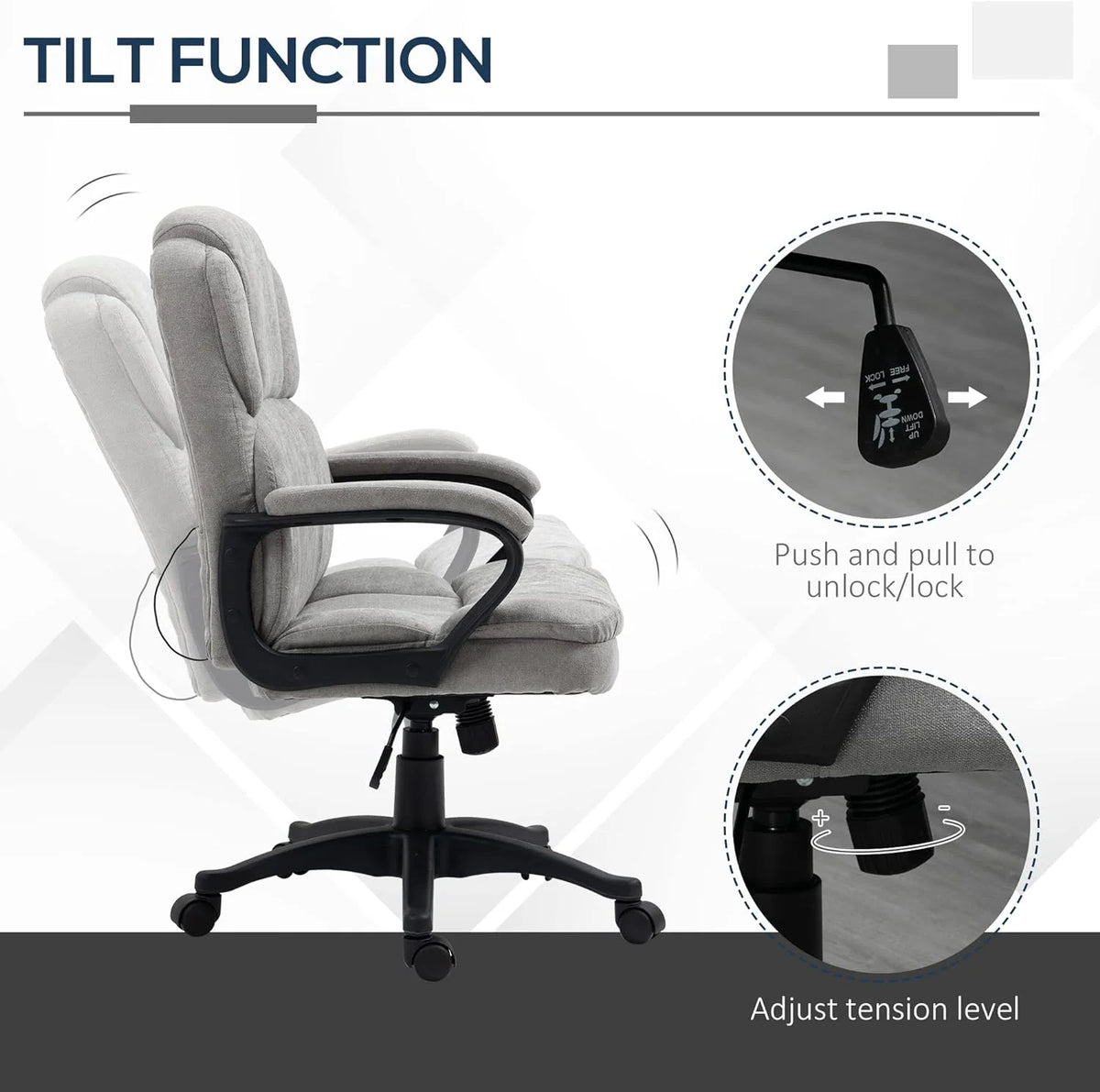 Gray Massage Office Chair with USB Power T944863