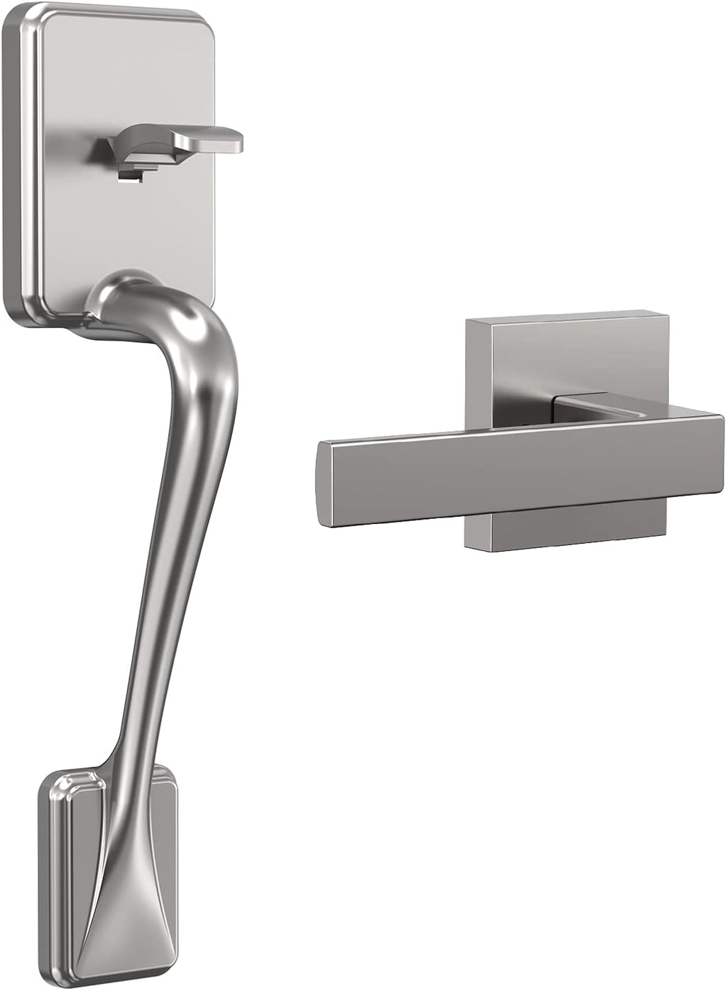 Entry Door Handleset with Door Lever, Satin Nickel Finish V66071