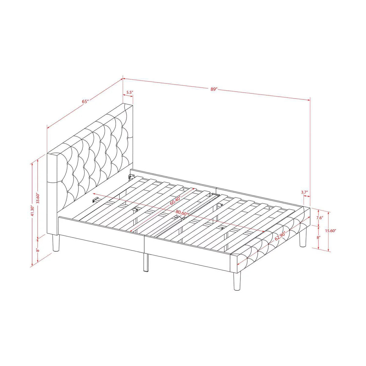 2-Piece Wood Queen Bedroom Set H386697