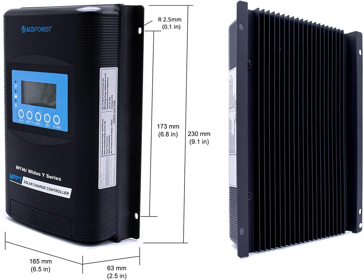 300 Watt Monocrystalline Solar Panel Kit with 30A MPPT LCD Charge Controller Y88393