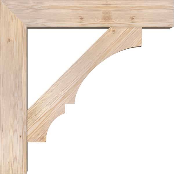 Smooth Bracket with Offset Brace, Douglas Fir E533
