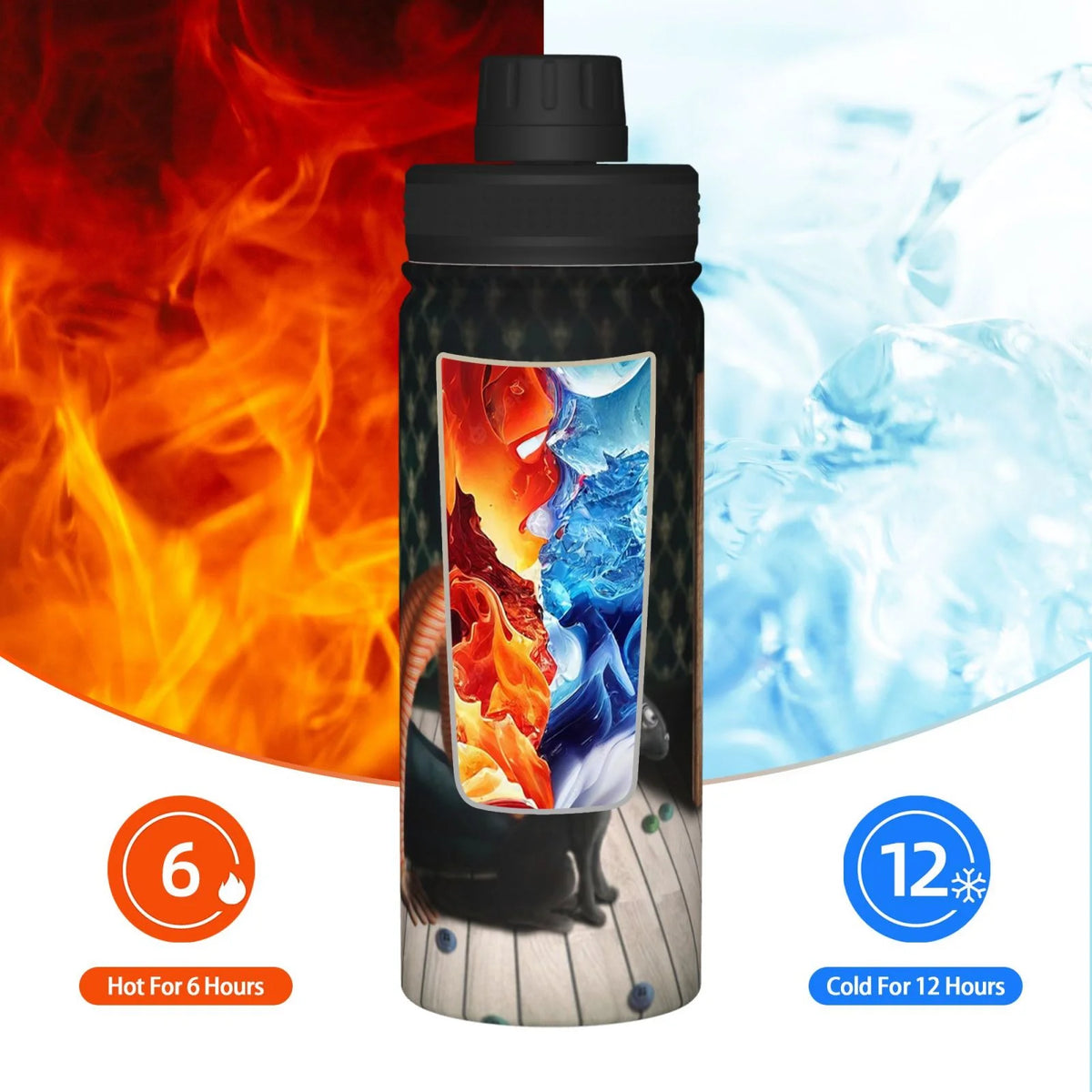 18OZ Insulated Stainless Steel Water Bottle P771