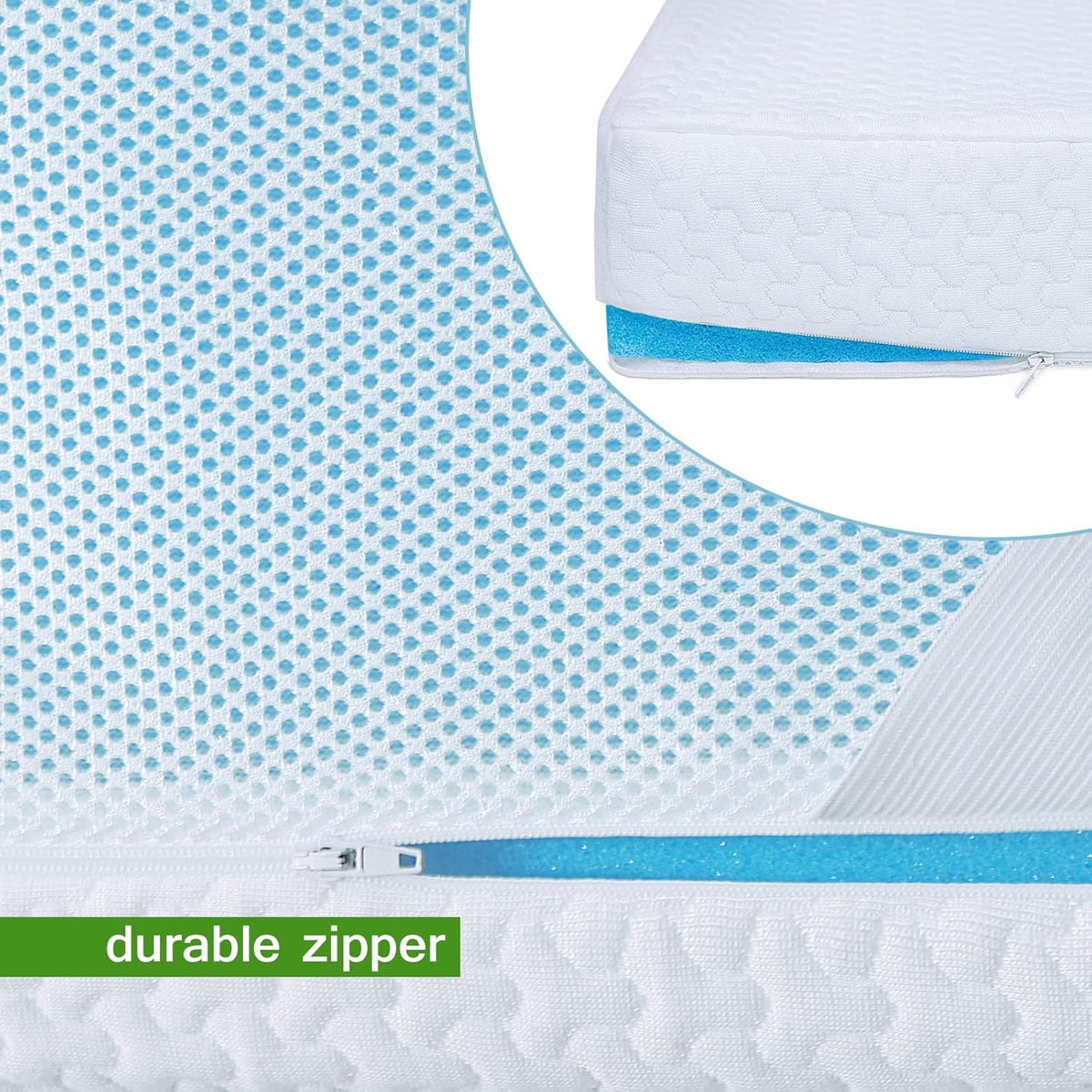 Queen Size Bamboo Rayon Zippered Mattress Protector Cover Z558