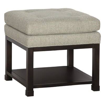 Platinum Tufted Square Ottoman with Storage D983543