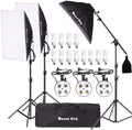 2400W Softbox Photography Lighting Kit with Boom Arm and Carry Case R831