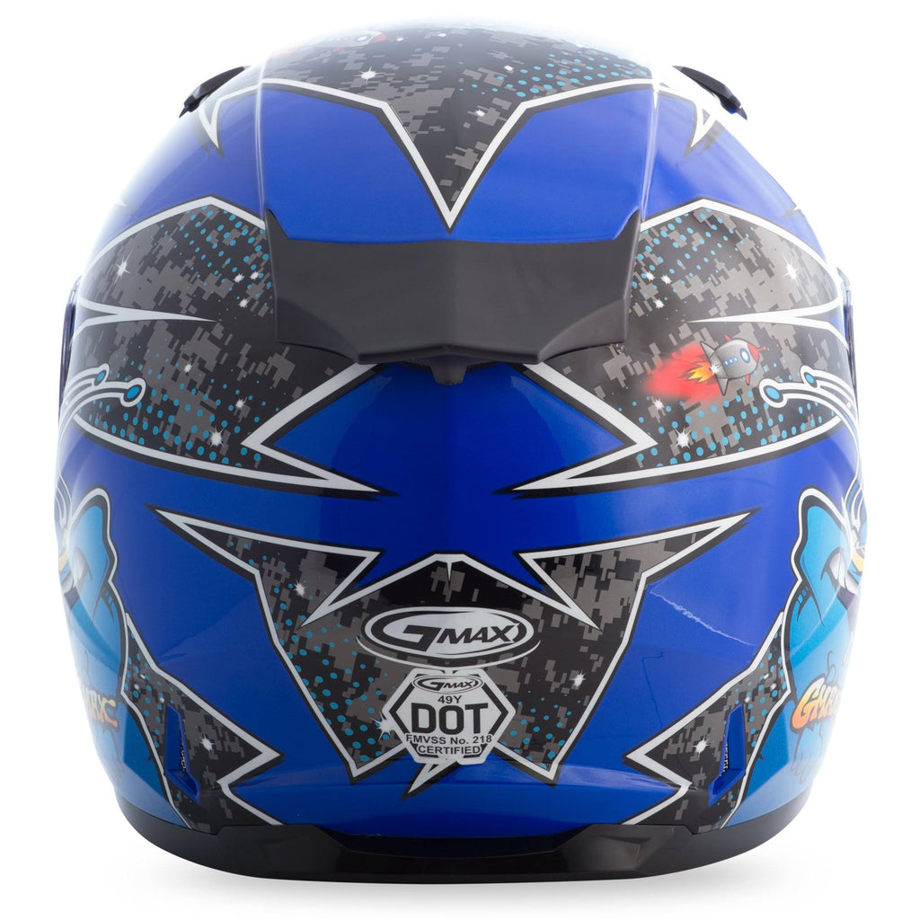 Full Face Alien Helmet Black/Blue N6639