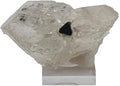 Green Tourmaline on Quartz Healing Crystal Mineral E826053