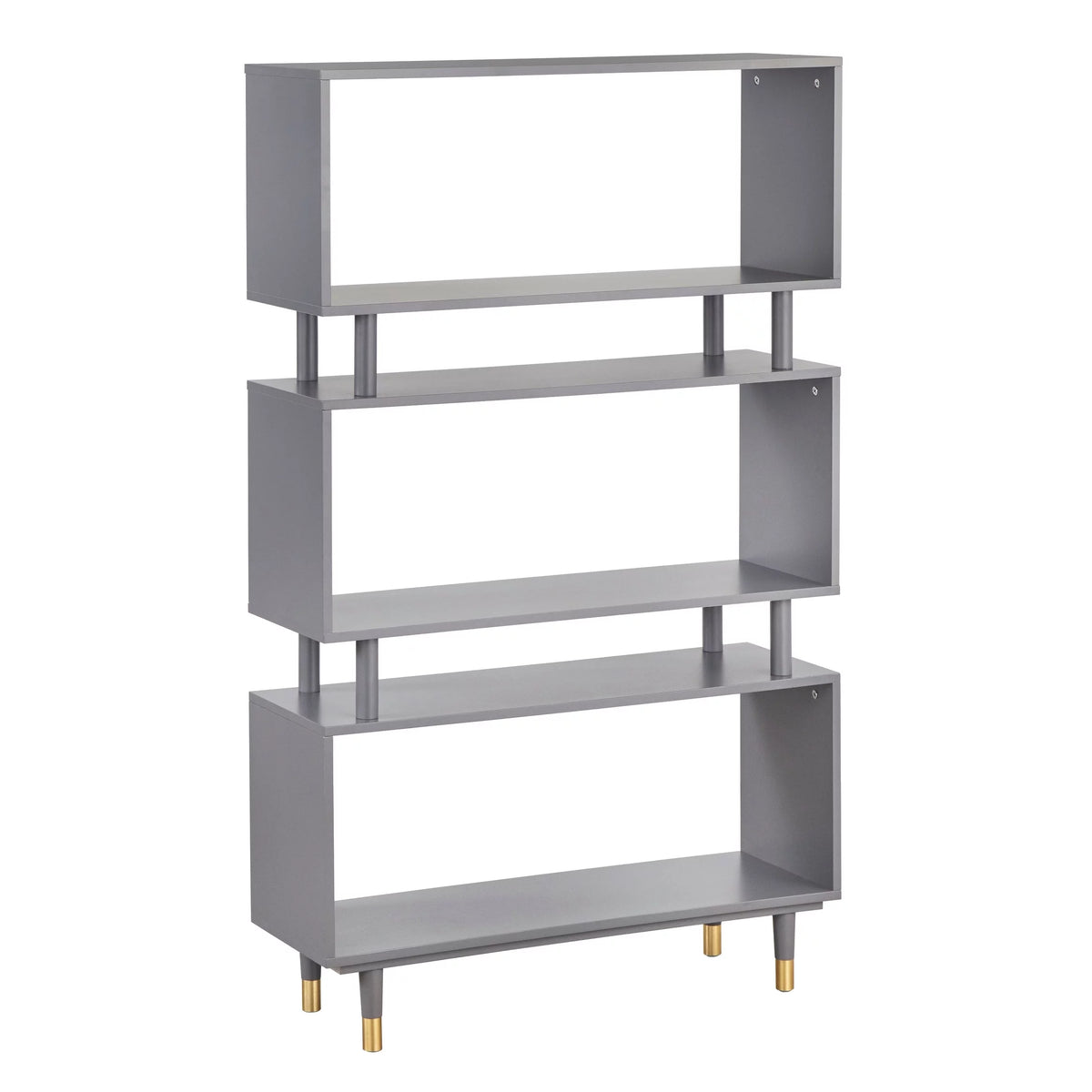 Mid-Century Modern 3-tier Bookshelf Antique Blue J90033