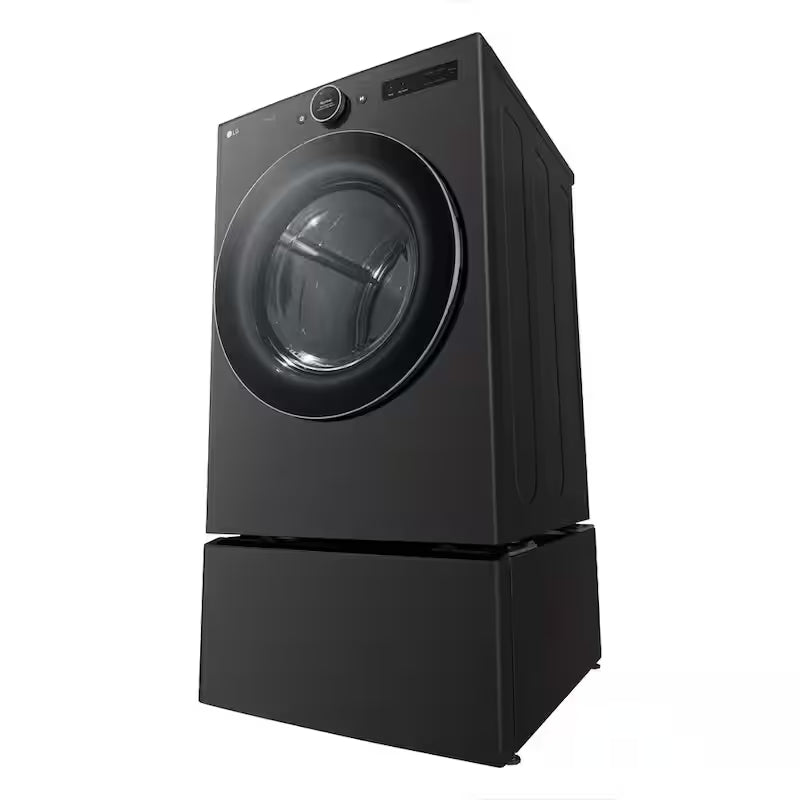 27 in. Black Steel Laundry Pedestal with Storage Drawer D91245