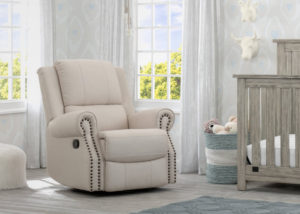Charcoal Nursery Recliner Glider Swivel Chair O1239