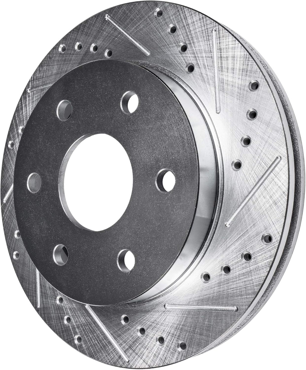 6 Lug Front Drilled Slotted Rotors + Ceramic Brake Pads 4pc Set R95592