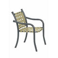 Stacking Patio Dining Chair Graphite Vinyl Woodland F478