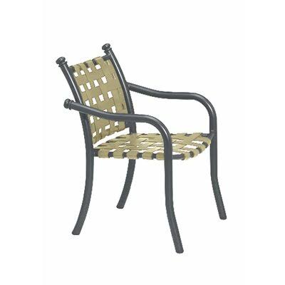 Stacking Patio Dining Chair Graphite Vinyl Woodland F478
