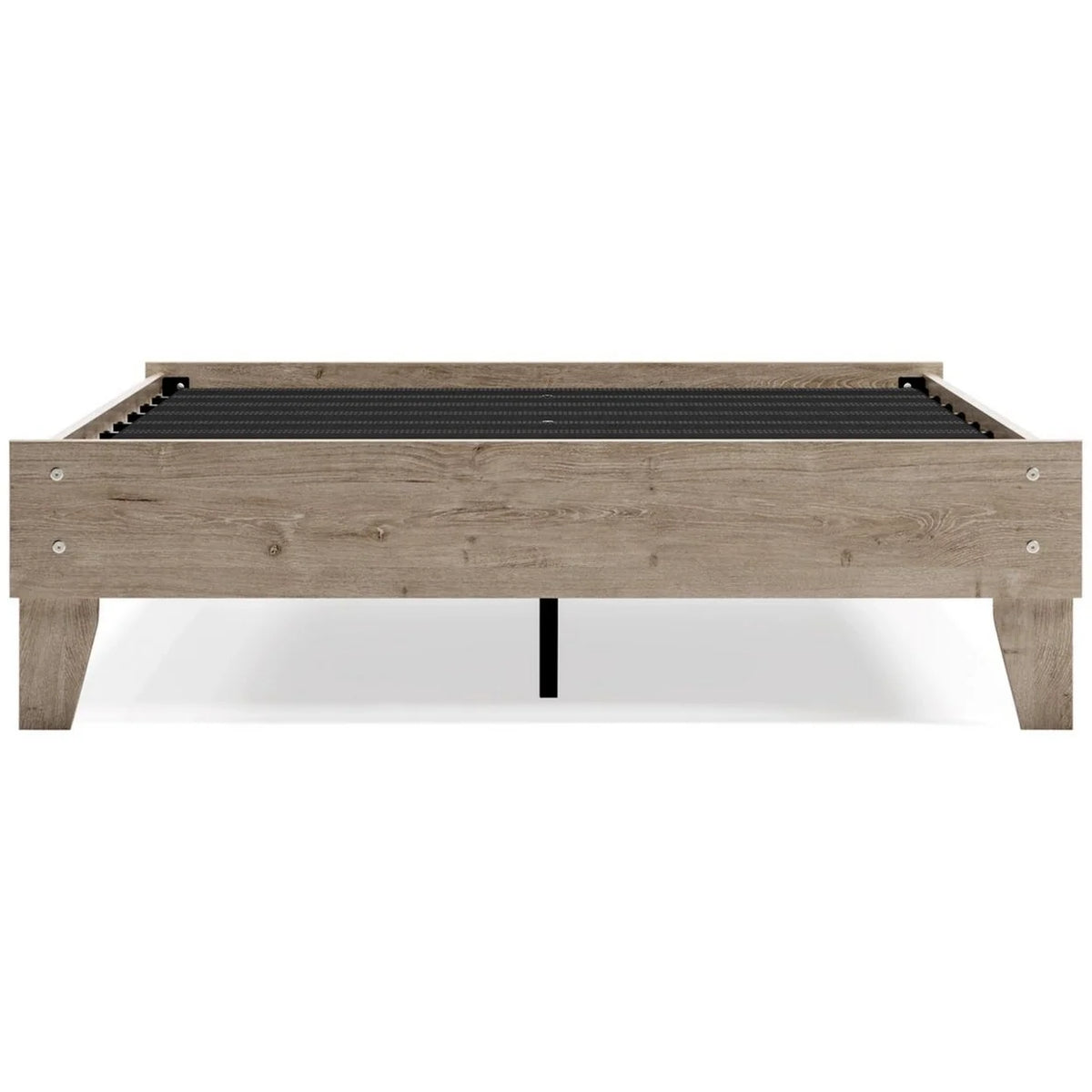 Full Size Platform Bed Low Profile Muted Brown Finish S180018