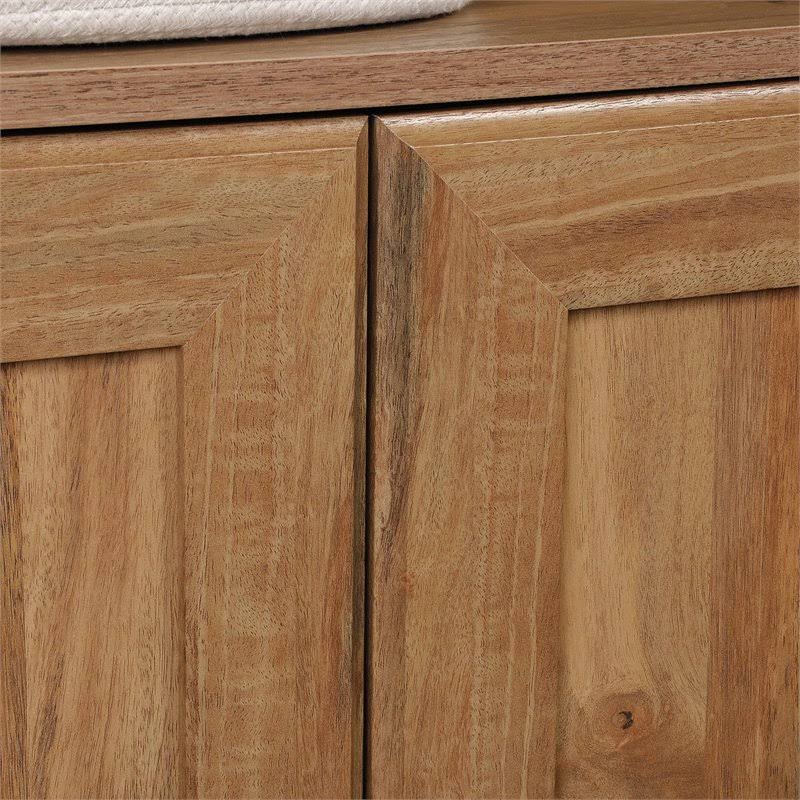 Sindoori Mango Beige 3-Shelf 2-Door Tall Wood Bookcase X95221