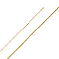 14K Yellow Gold 1.4-mm Matte-finish Wheat Chain S210