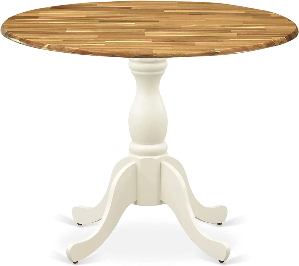 Round Dropleaf Pedestal Kitchen Table 42X42 Inch R63844