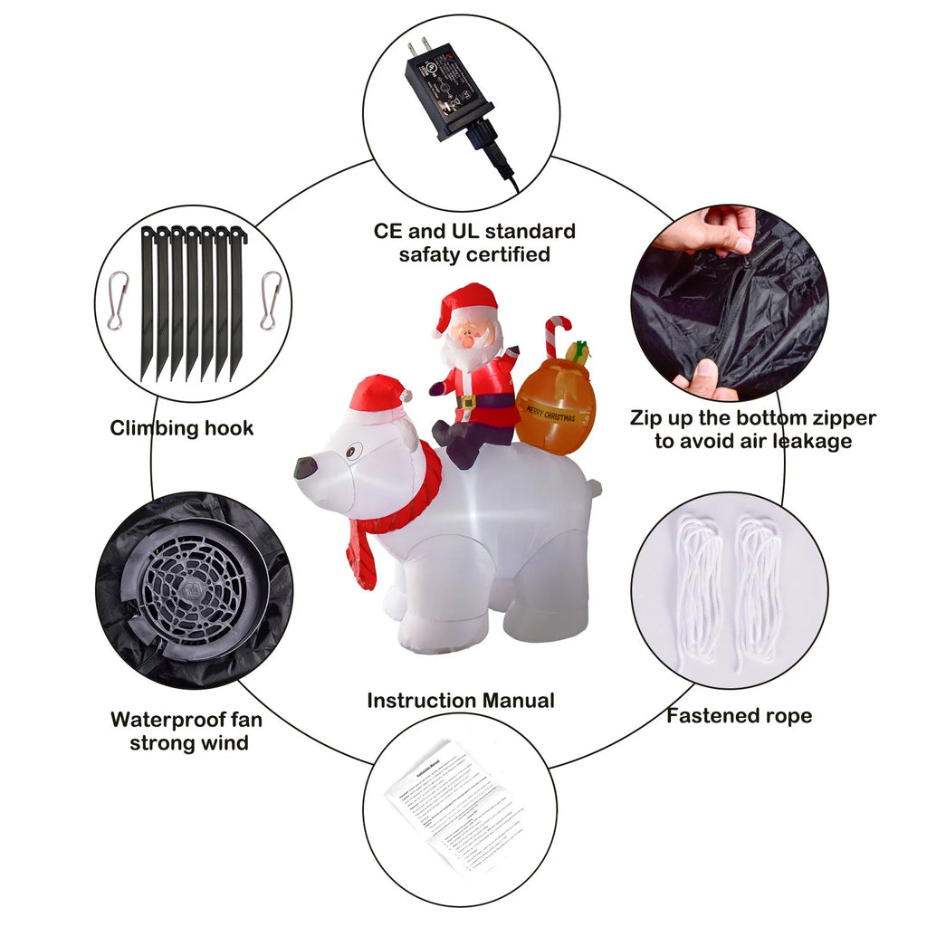 6' Outdoor Christmas Yard Inflatable E980626