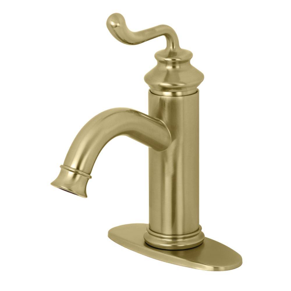 Brushed Brass High-Arc Bathroom Faucet K372