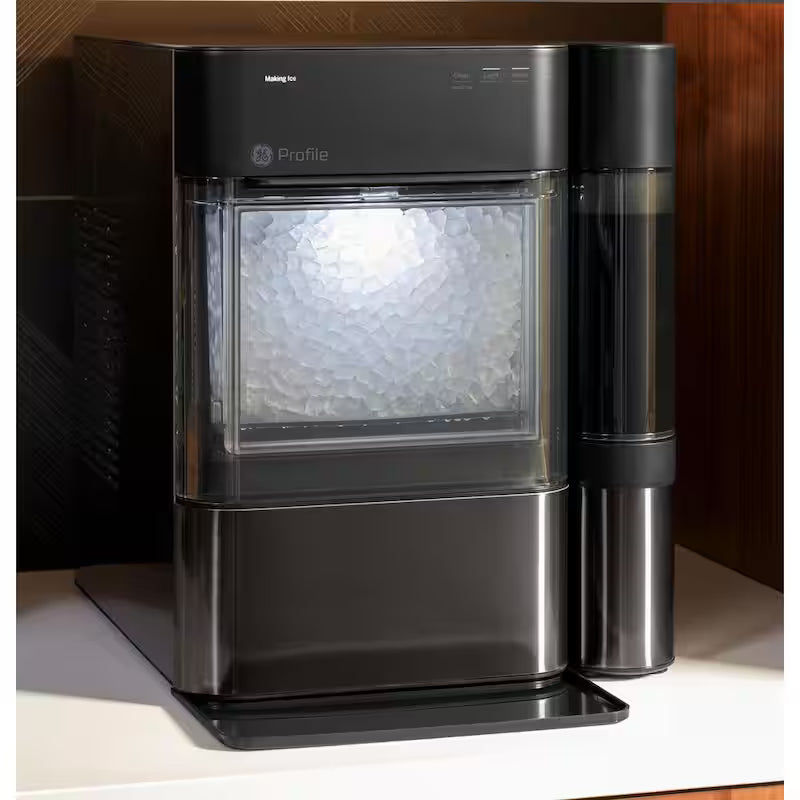 24 lb Portable Nugget Ice Maker in Black Stainless Q6217