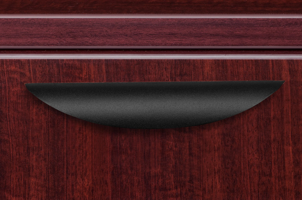 71 in.Hi-Low L Desk with Single Mobile Pedestal- Mahogany K807