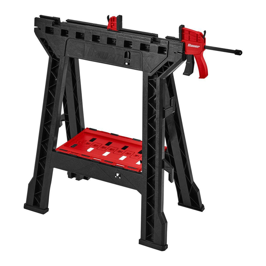Polypropylene Folding Sawhorse with Bar Clamp X79977