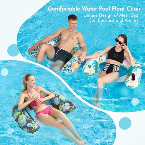 Inflatable Pool Floats with Two Cup Holders X404