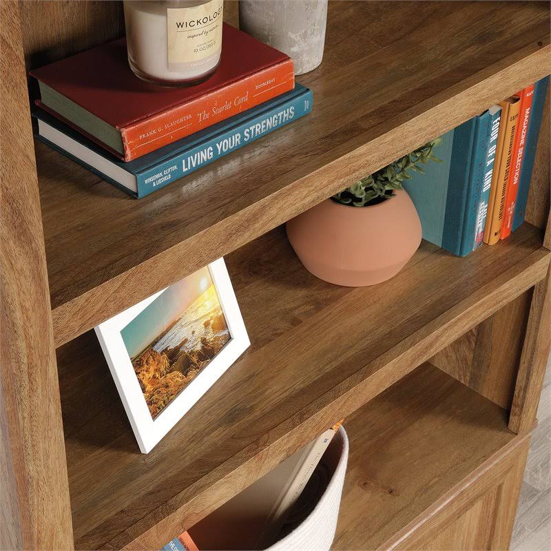 Sindoori Mango Beige 3-Shelf 2-Door Tall Wood Bookcase X95221