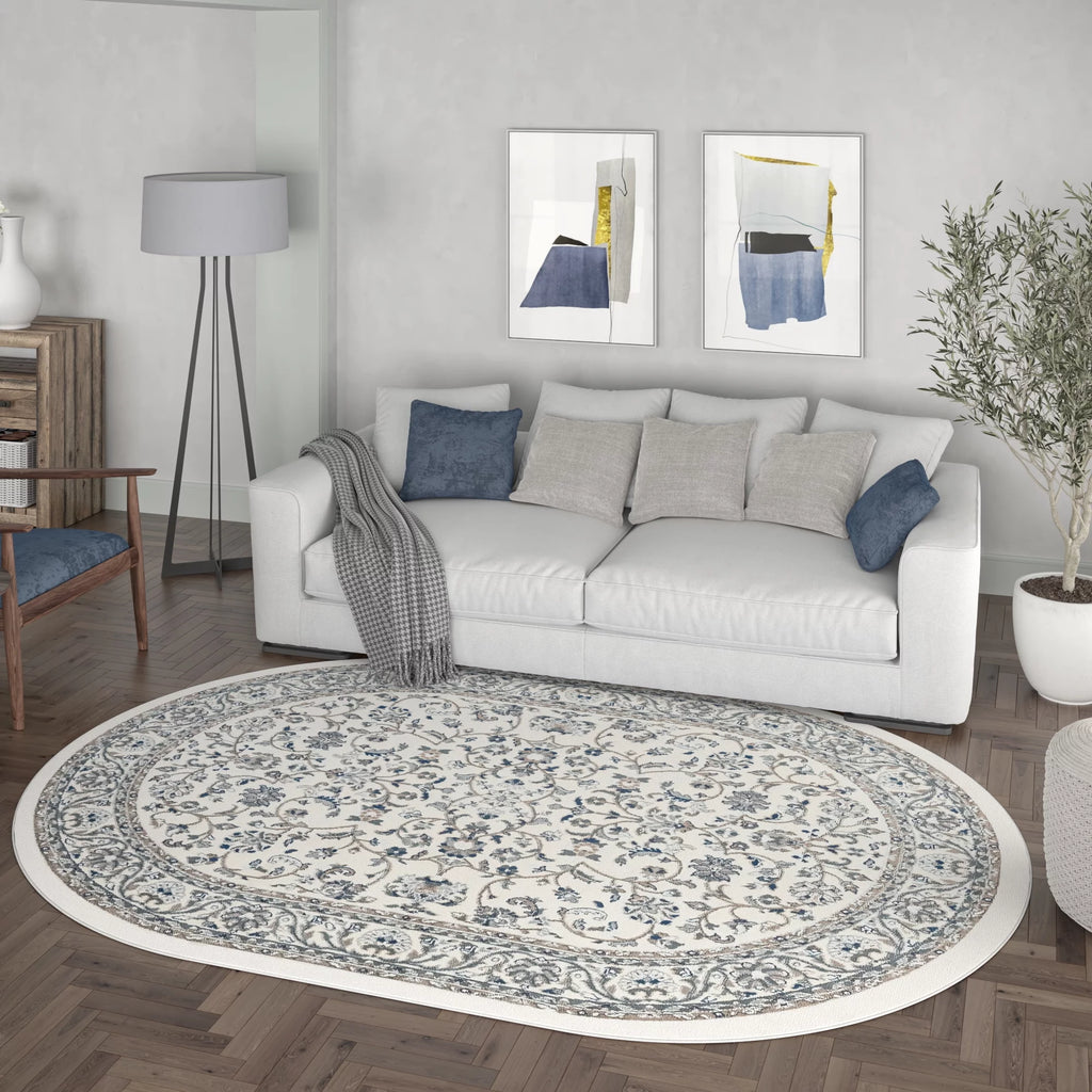 5x8 Oval Cream Area Rug Z853817