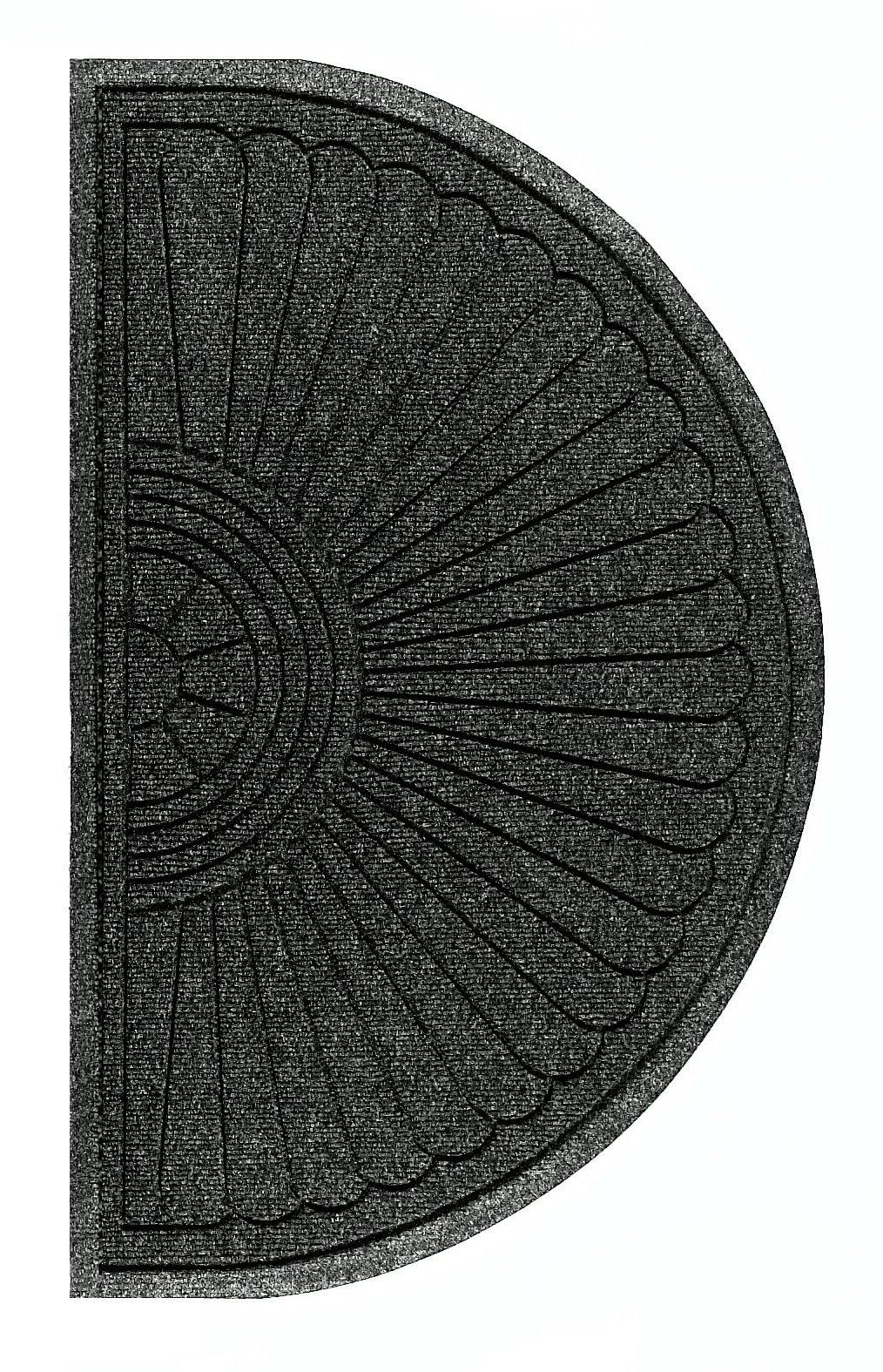 Black Half Oval Entrance Mat B979527