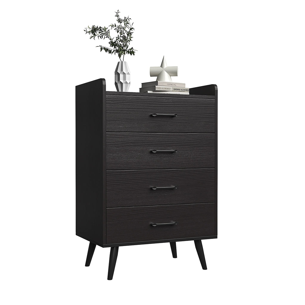 White 4 Drawer Wood Dresser H7712