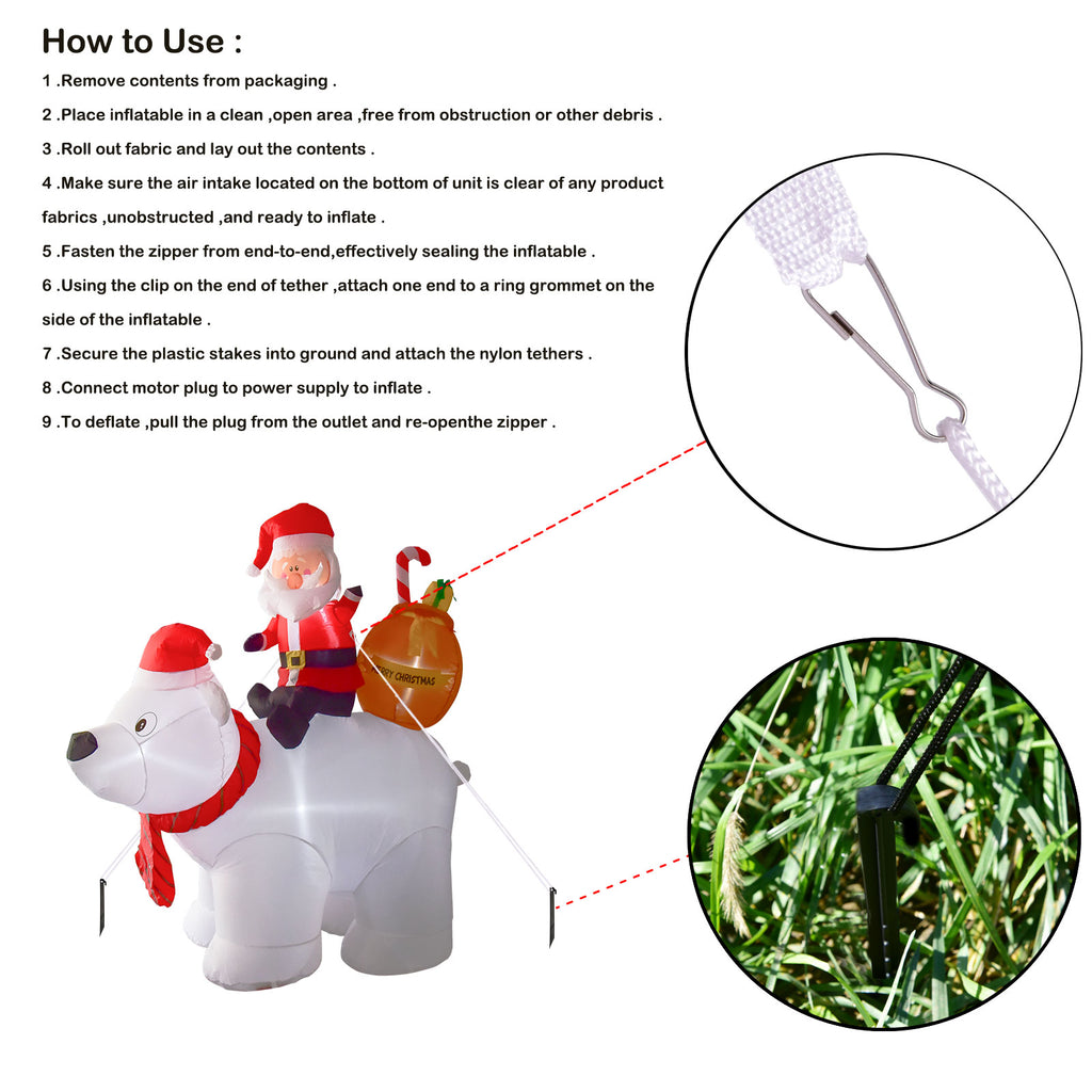 6' Outdoor Christmas Yard Inflatable E980626