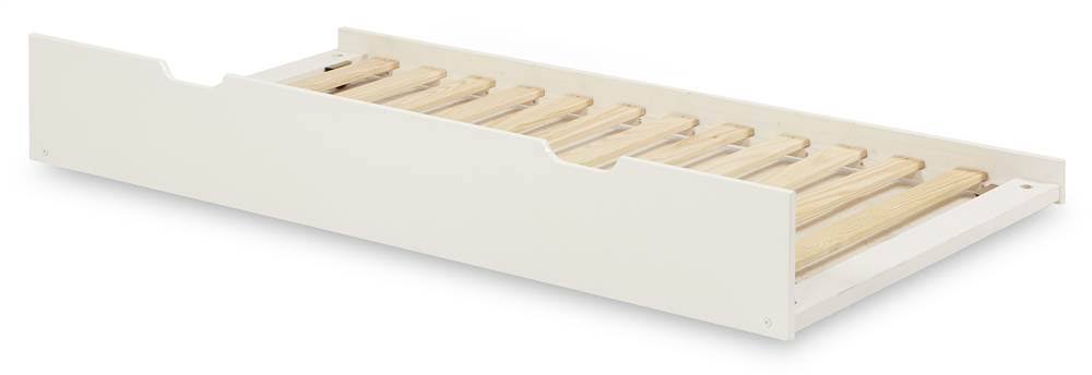 White Finish Day Bed with Front Guard Rail and Twin Trundle G27268