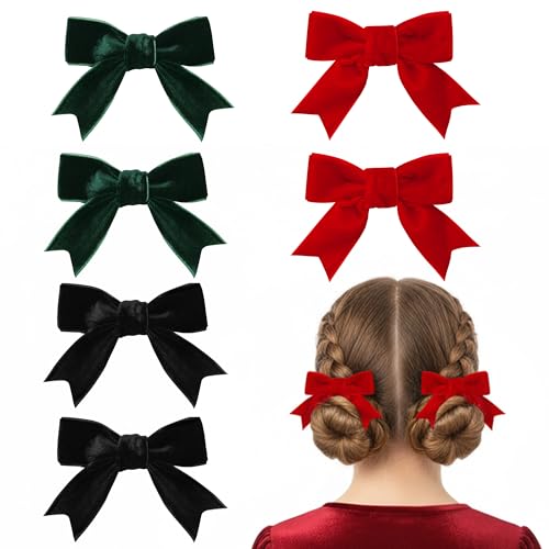 Velvet Hair Bows Alligator Barrettes Hair Accessories D608