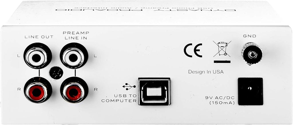USB Phono Preamp with RIAA Equalized Low Noise Moving Magnet A/D Converter D801