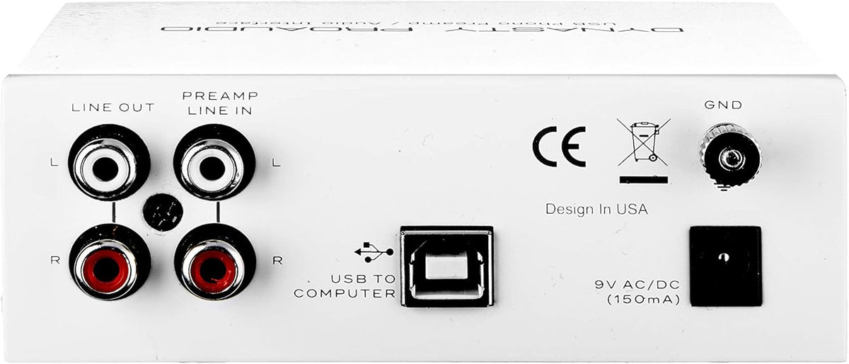 USB Phono Preamp with RIAA Equalized Low Noise Moving Magnet A/D Converter D801