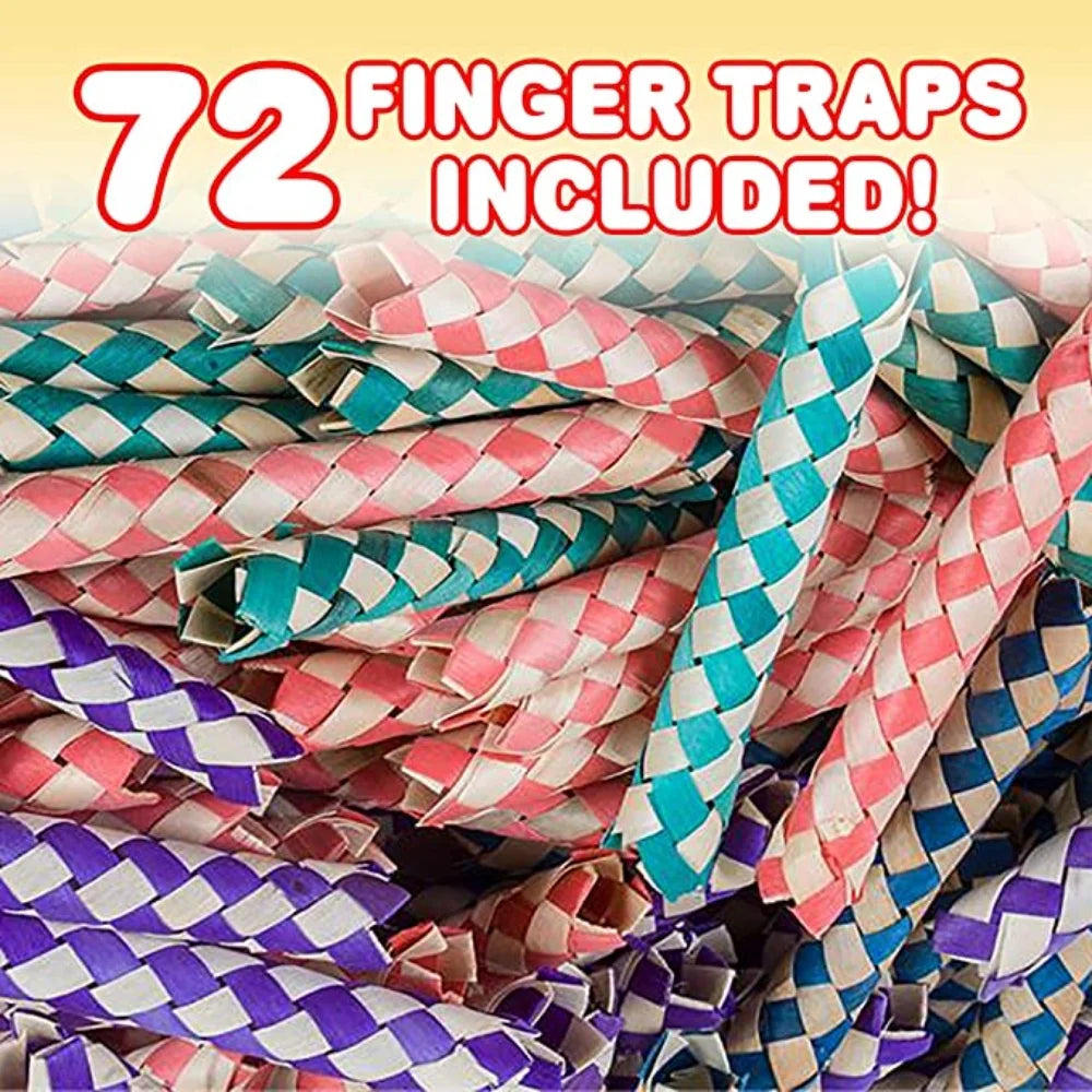 Classic Chinese Bamboo Finger Traps Bulk Pack of 72 C36280