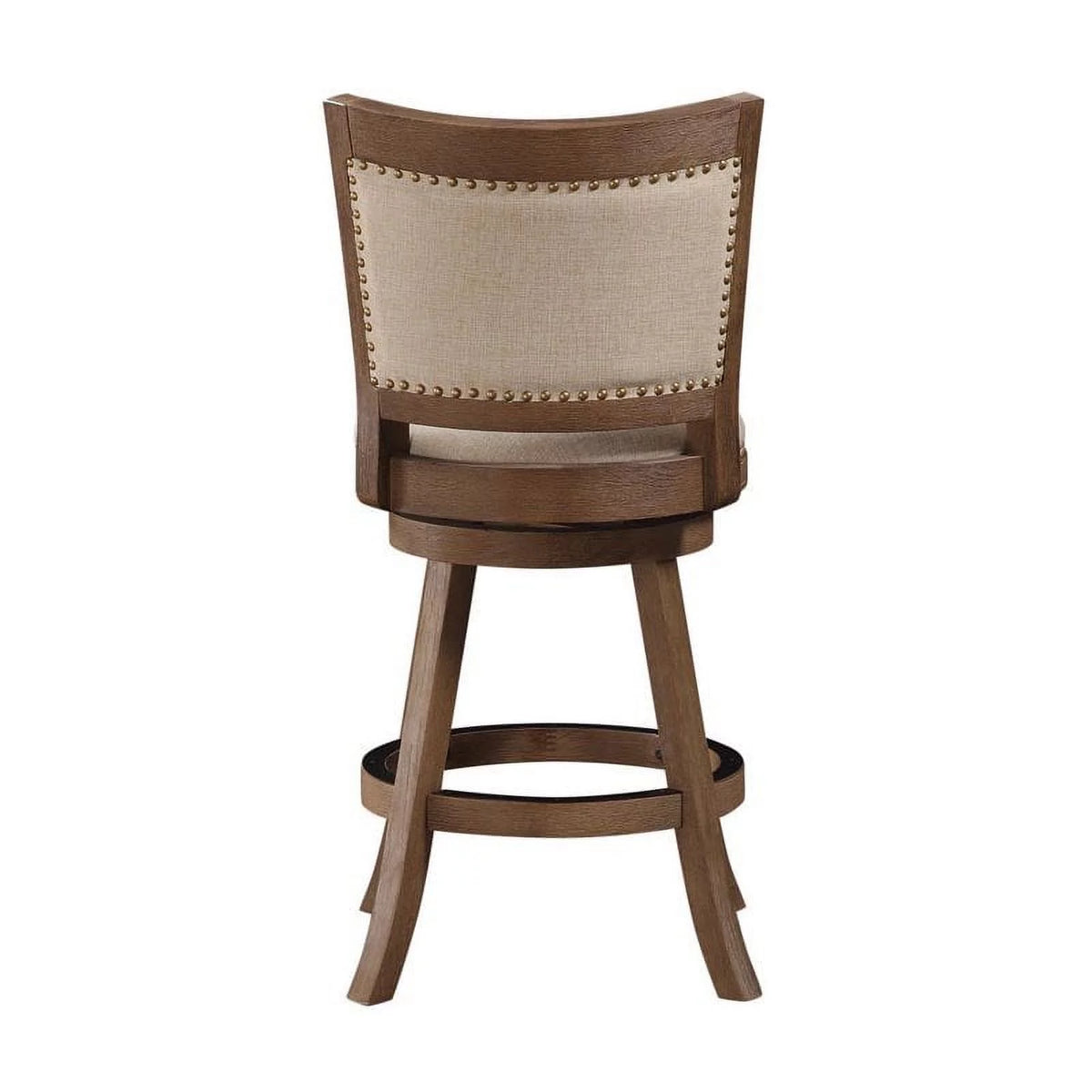 24" Wood Fabric Swivel Stool D67579