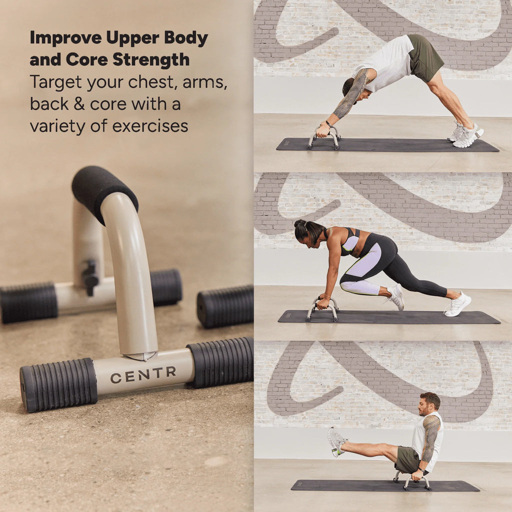 Push up Bars, Slip-Resistant Grips, Sand Brown, 2-Pack B5529