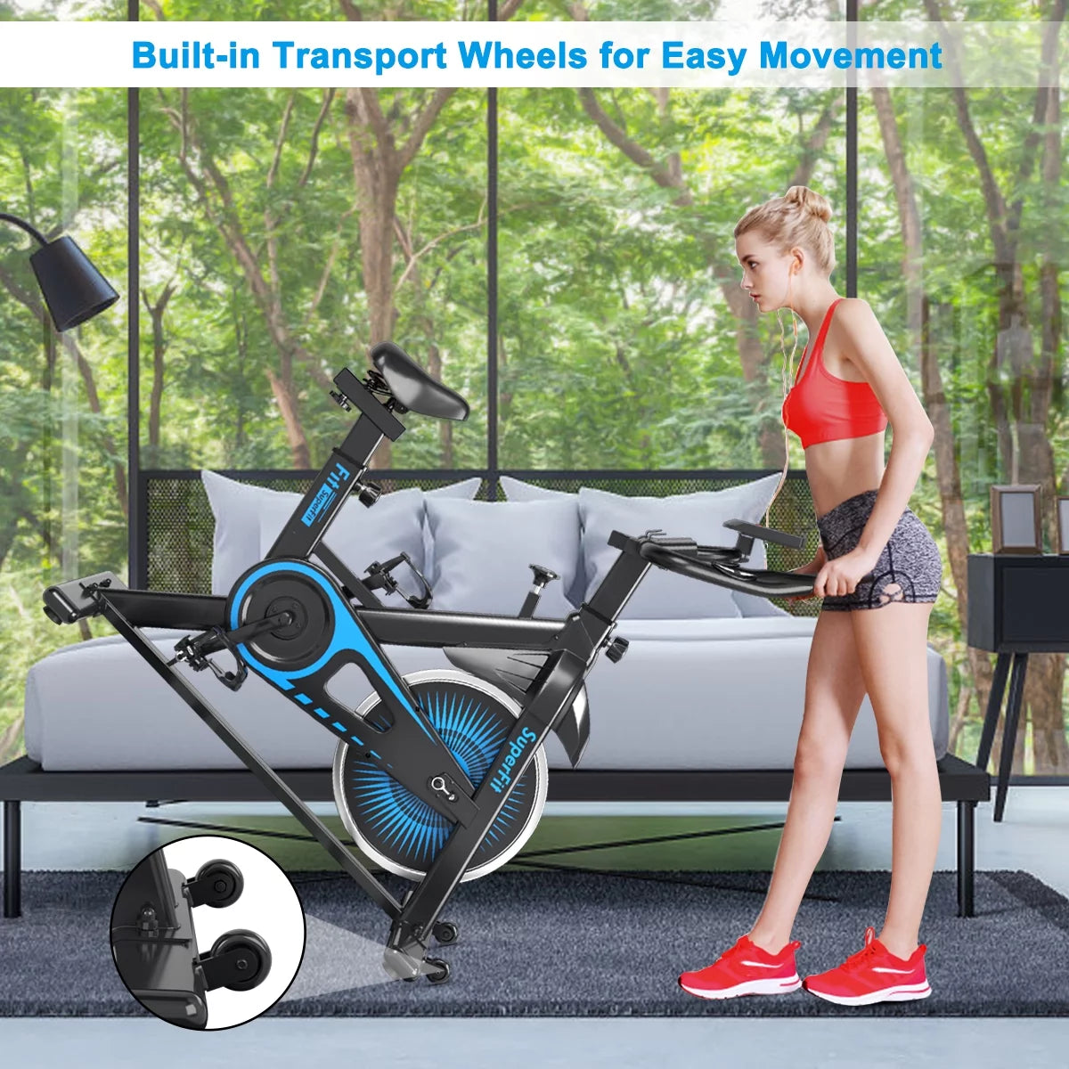 Indoor Cycling Stationary Bike Belt Drive Adjustable Resistance H589