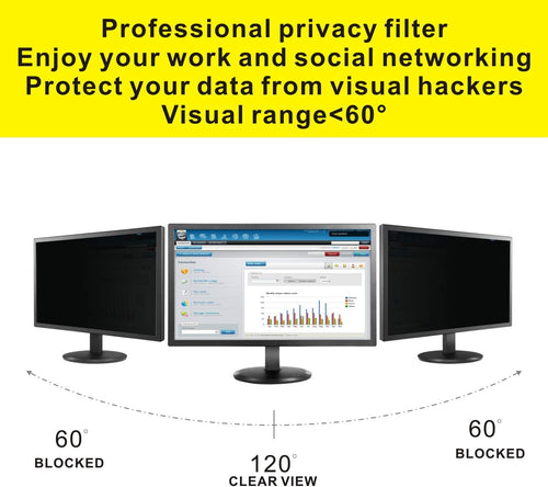 24 Inch Computer Privacy Filter for 24" Widescreen Monitor (16:10 Aspect Ratio) Screen Protector Film, Pack of 2 R713915
