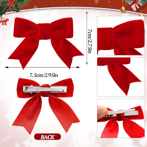 Velvet Hair Bows Alligator Barrettes Hair Accessories D608