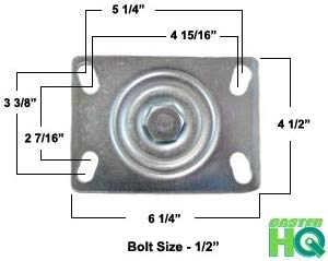 10 x 3 Heavy Duty Swivel Caster with Polyurethane on Steel Wheel P124249