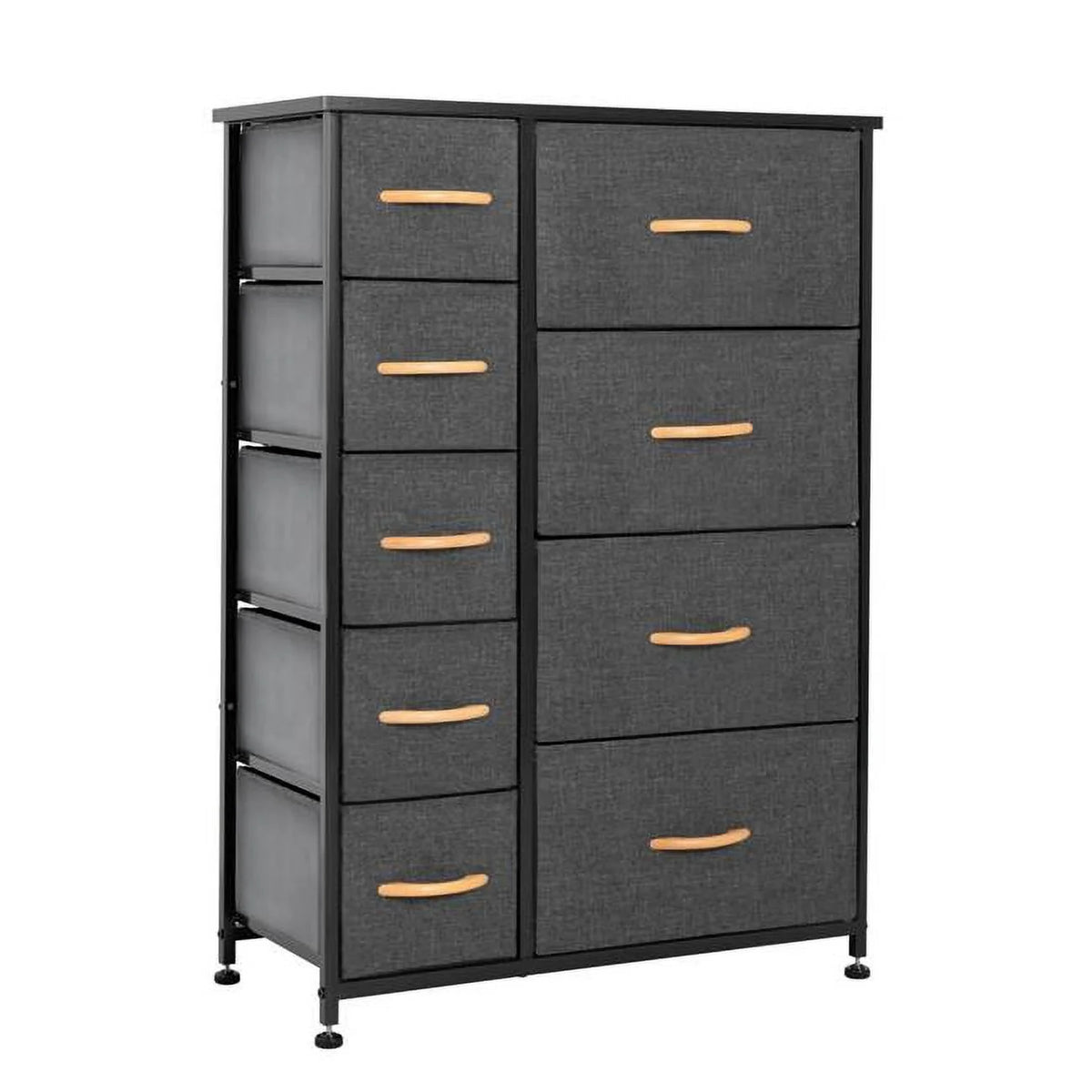 Gray Black Steel Fabric 9 Drawer Dresser M588490