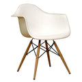 White Plastic and Beech Wood Armchair A498322