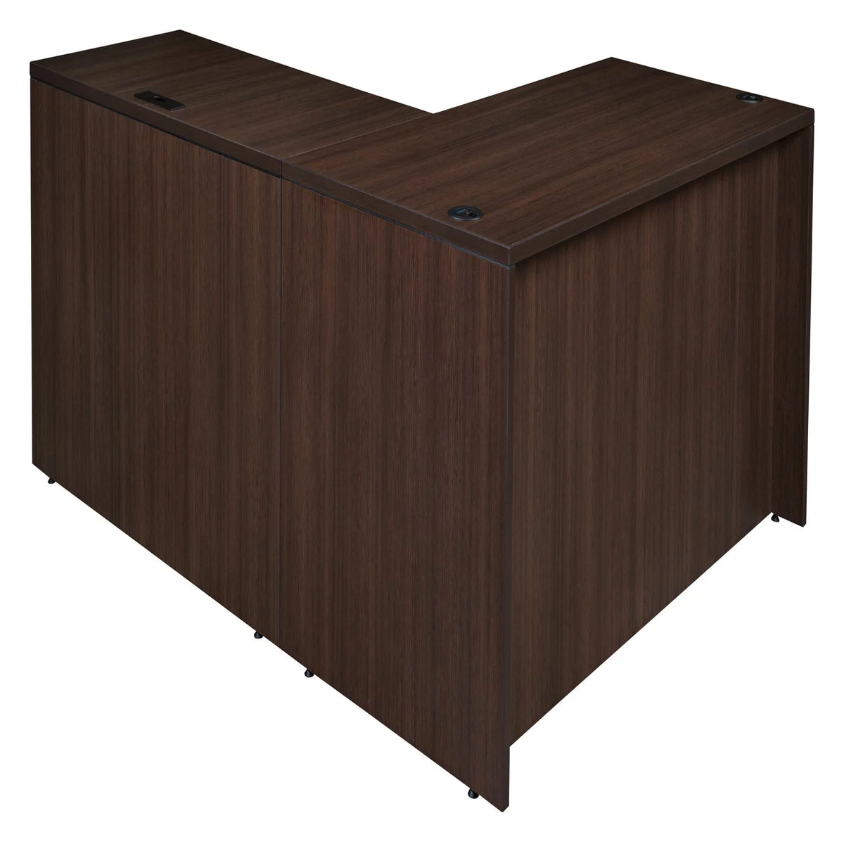 Mahogany Single Pedestal L-Desk with Return K343322