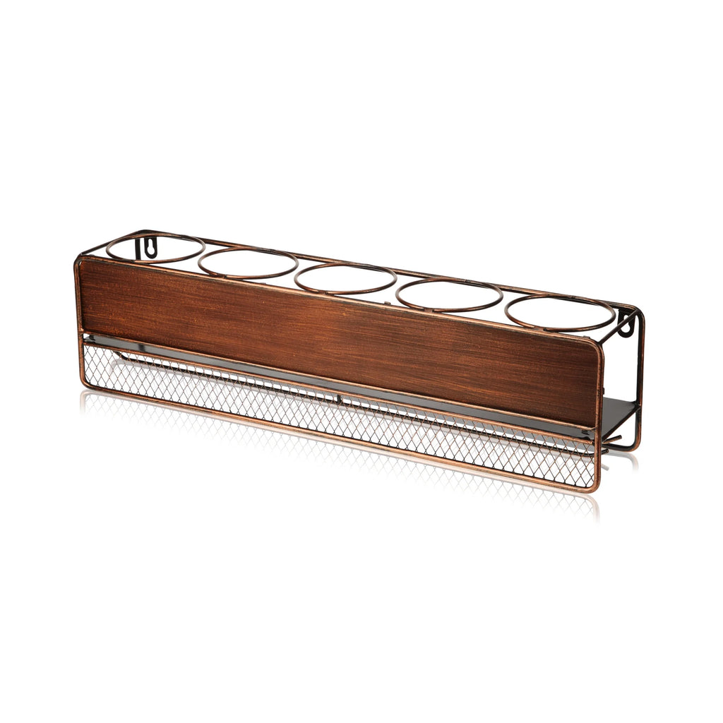 Wall Mounted Wine Shelf & Stemware Rack O2424